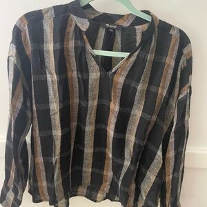 Madewell black long sleeve top size small